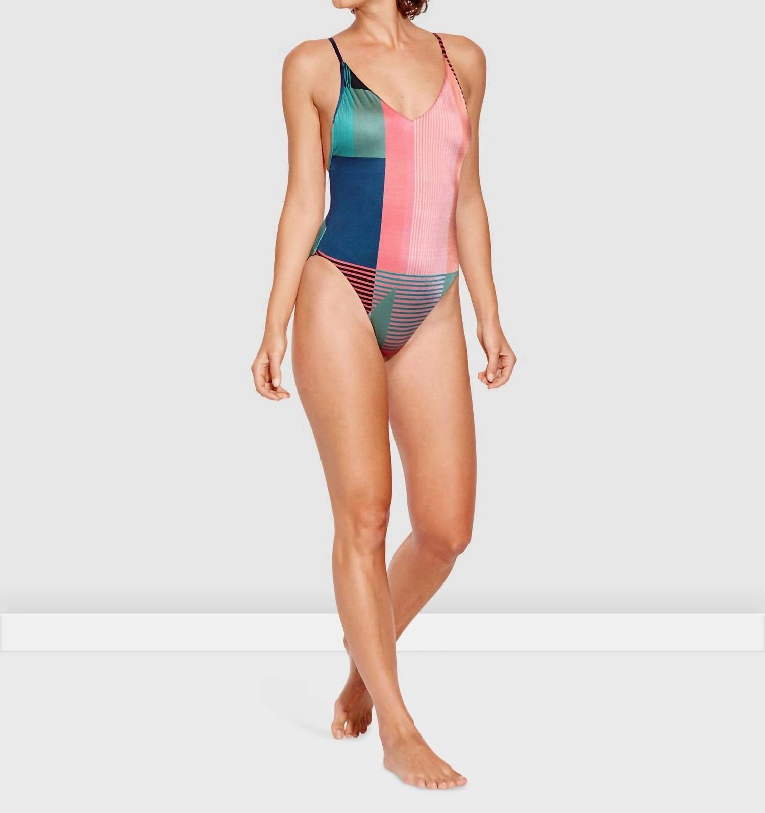 Modern Art Retro One Piece In Dalia