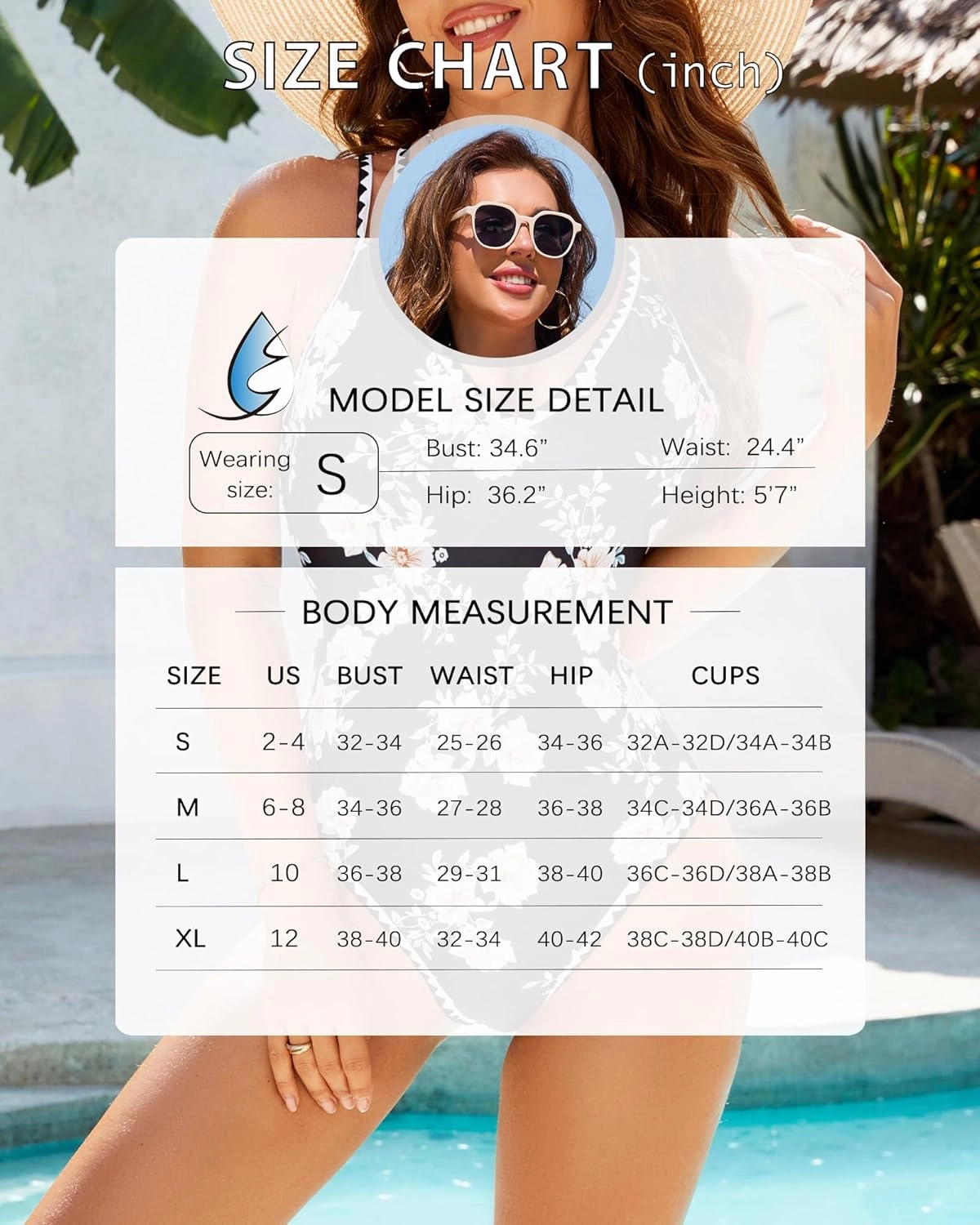 Modest One Piece Swimsuits for Women Tummy Control Cute Bathing Suit Full Coverage Floral Swim Suit for Teens Girls