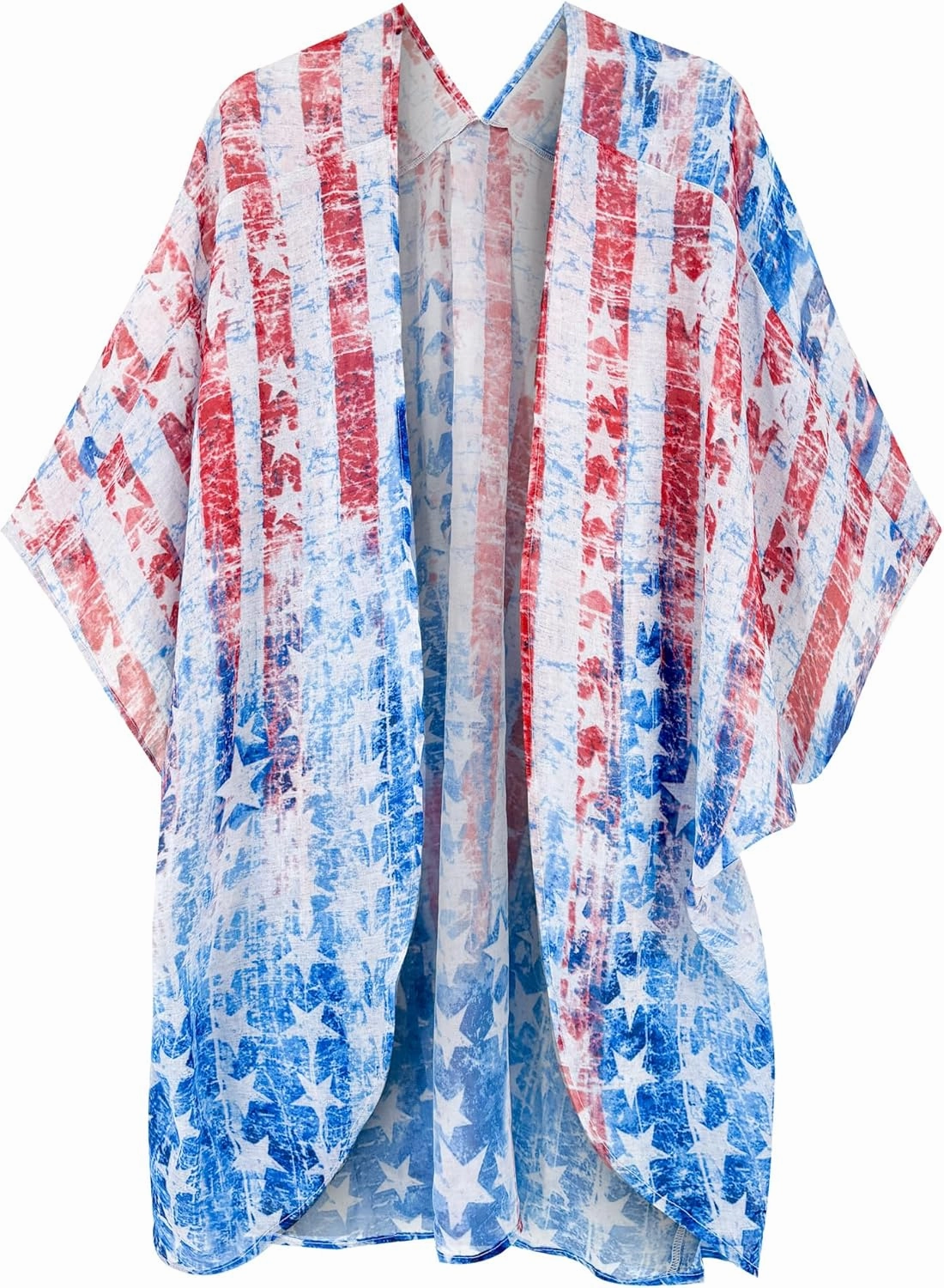 Moss Rose Women's Beach Kimono Coverup Sheer Chiffon Cover Ups, Casual Loose Open Front Cardigan Tops