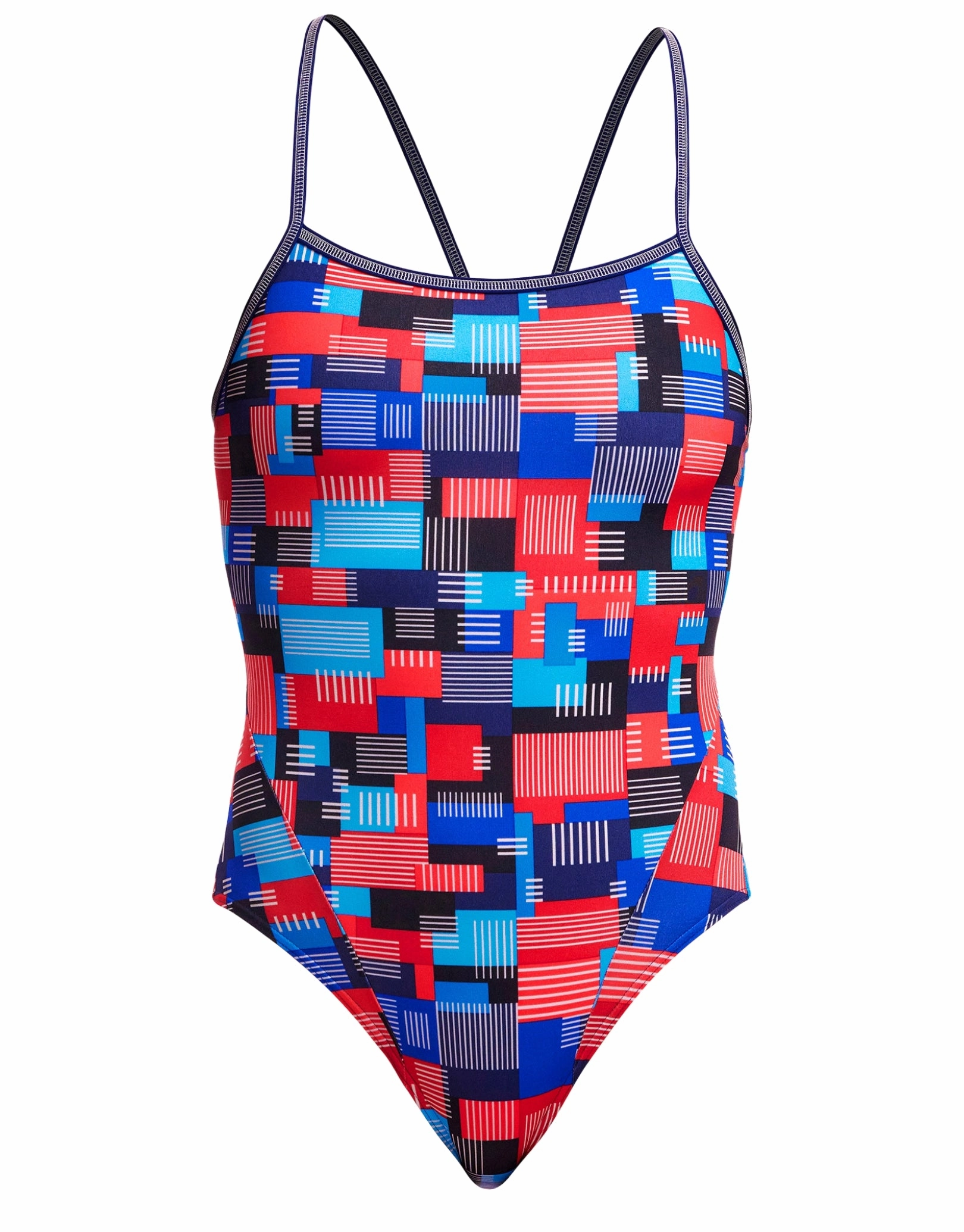 Motherboard Single Strap Swimsuit - Blue/Multi