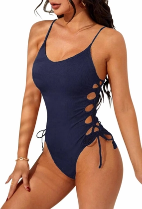 Narecte One Piece Swimsuit Women Bathing Suit Sexy High Cut Women's One-Piece Swimsuits Monokini One Piece Bathing Suit