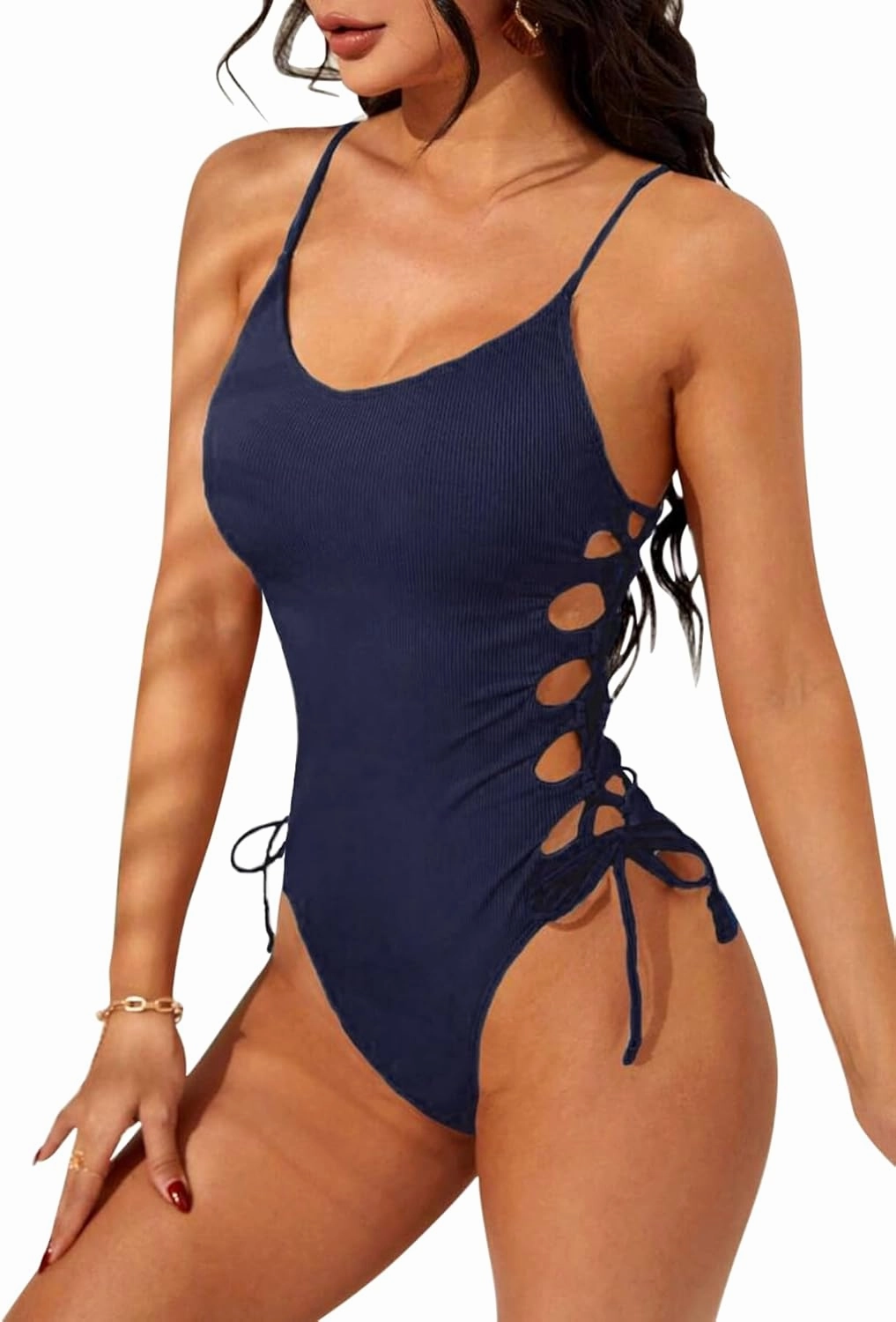 Narecte One Piece Swimsuit Women Bathing Suit Sexy High Cut Women's One-Piece Swimsuits Monokini One Piece Bathing Suit