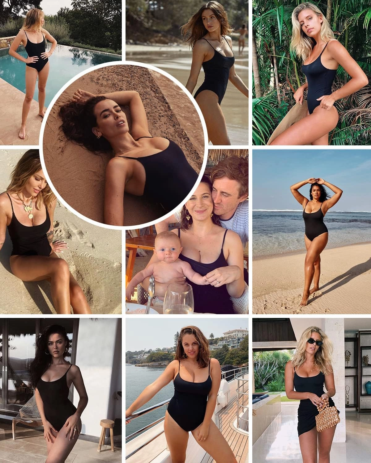 Narecte Sexy One Piece Bathing Suit for Women Tummy Control High Cut One Piece Swimsuit Womens Swim Suit
