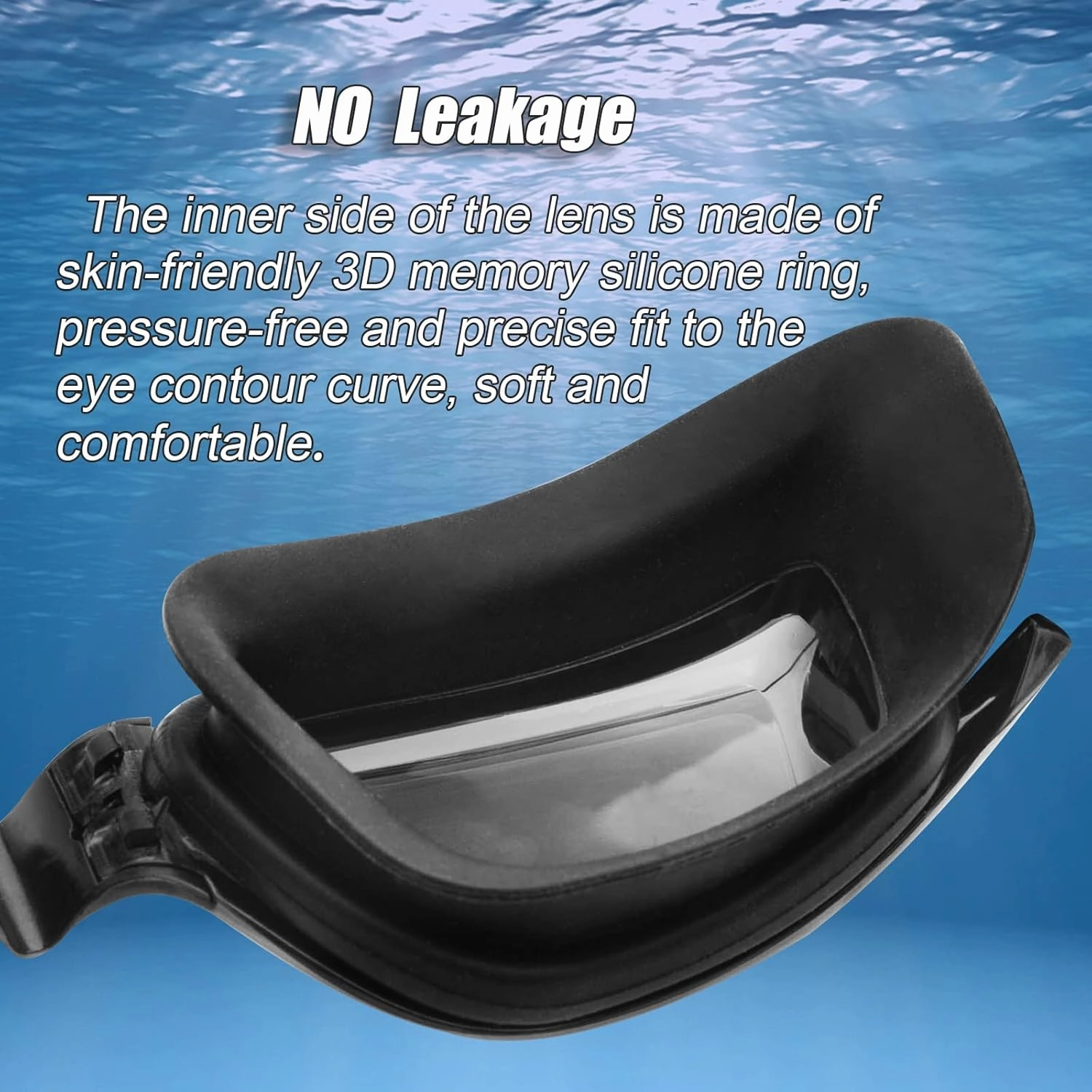 Nearsighted Swim Goggles -2.0D to -8.0D,Anti Fog Shortsighted Swimming Goggles with Clear Lens No Leak UV Protection