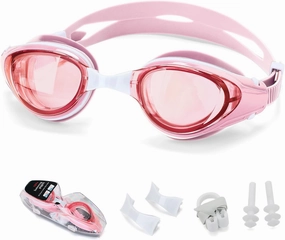 Nearsighted Swim Goggles, Anti-Fog, Dual Strap, Auto Buckle, Short Sighted Swimming Goggles for Men Women Adult Junior