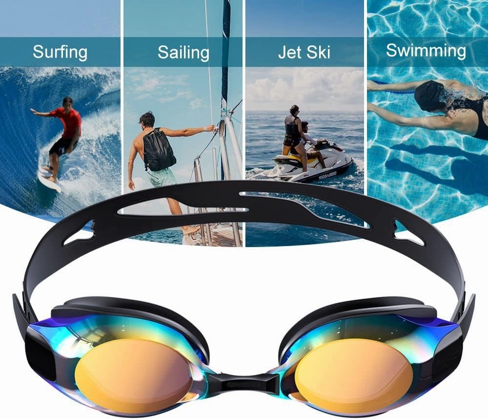 Nearsighted Swimming Goggles Polarized Anti-Fog No Leaking Shortsighted Swim Goggles for Women Men Kids Adults