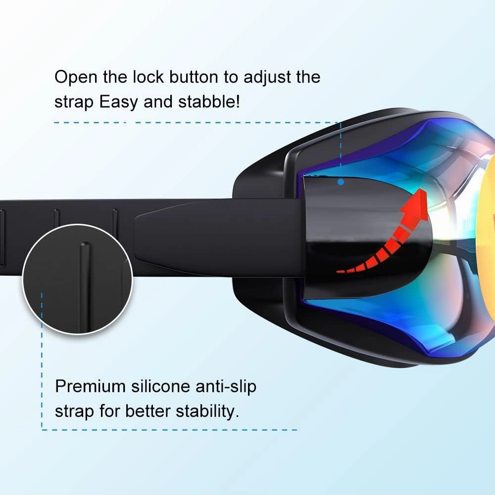 Nearsighted Swimming Goggles Polarized Anti-Fog No Leaking Shortsighted Swim Goggles for Women Men Kids Adults