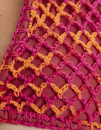 Neema Crochet Bikini Bottom, Berry