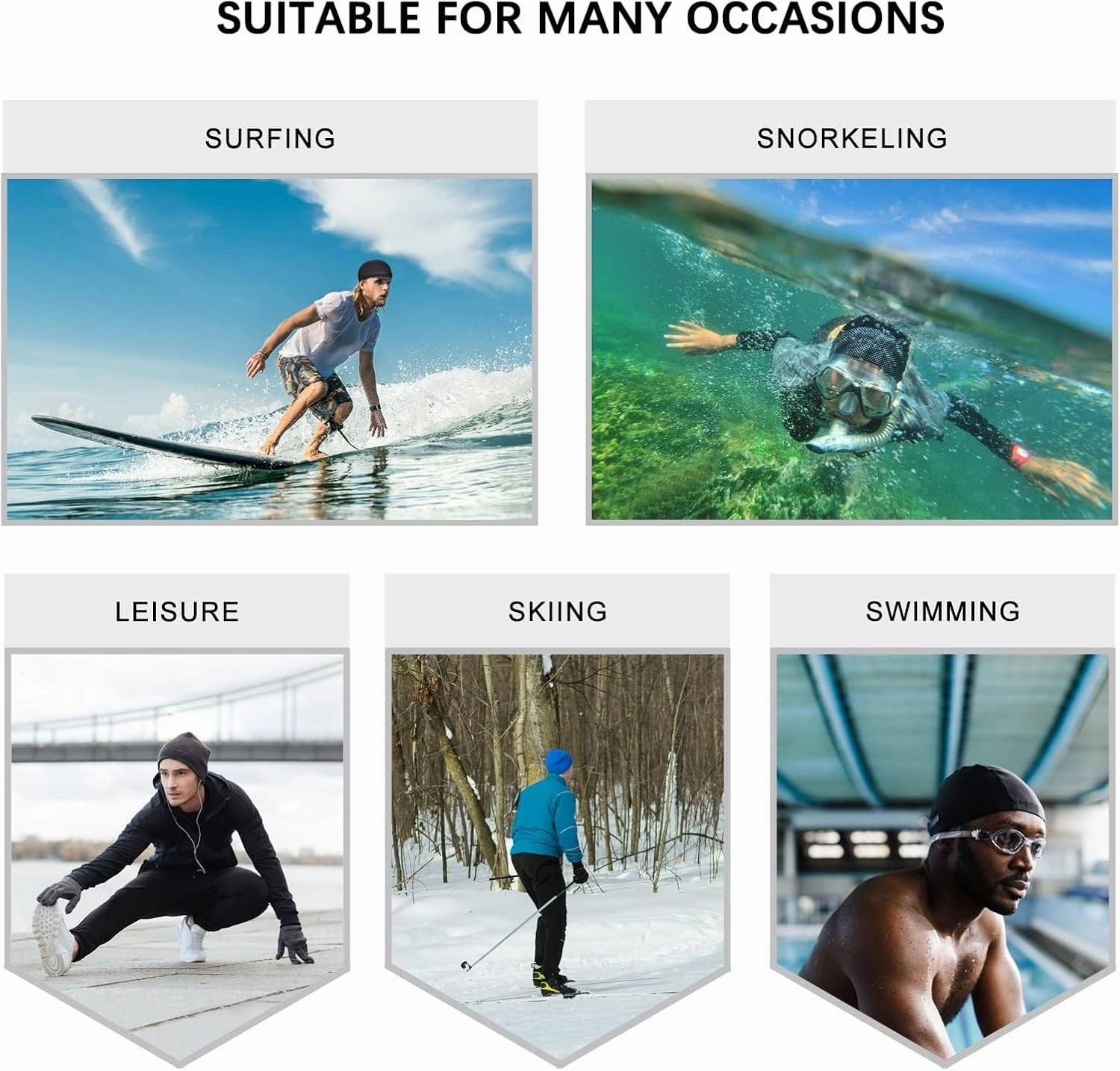 Neoprene Scuba Diving Hood 2mm Thermal Swim Cap for Mens Women Youth Boys Girls, Long Short Hair Warm Clean Breathable Wetsuit Beanie for Swimming Surfing Hunting Skiing Cold Water Aerobics