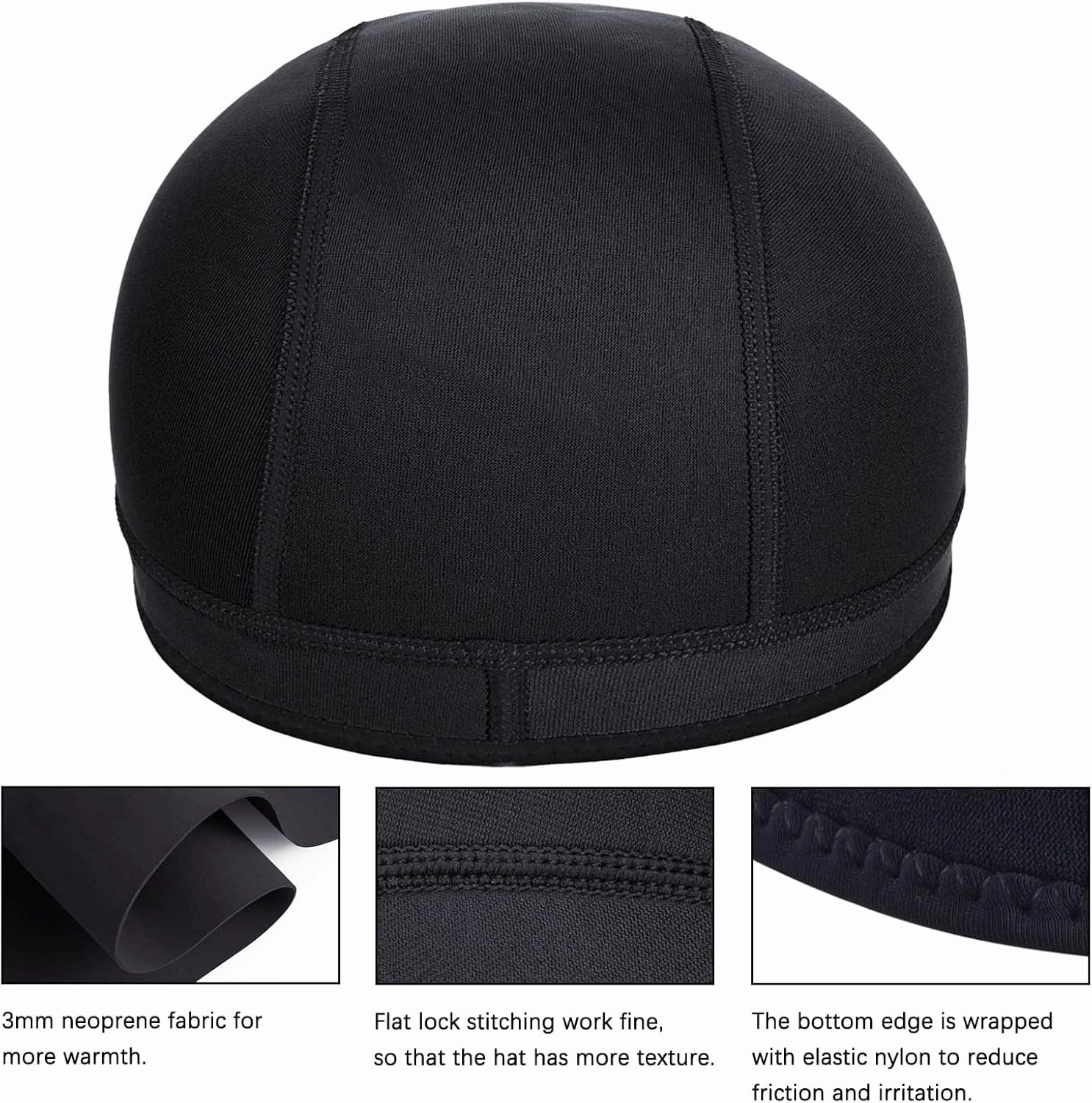 Neoprene Scuba Diving Hood 2mm Thermal Swim Cap for Mens Women Youth Boys Girls, Long Short Hair Warm Clean Breathable Wetsuit Beanie for Swimming Surfing Hunting Skiing Cold Water Aerobics