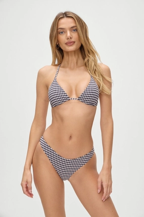 Nick Skimpy Triangle Bikini Top - Blackberry Gingham
