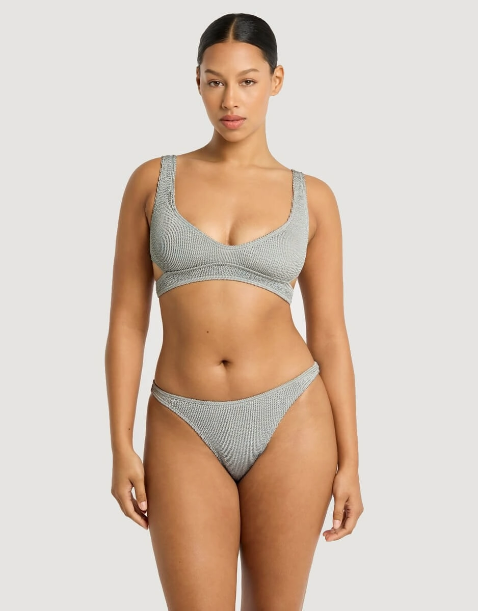 Nino Crop Bikini Top Chrome Shimmer
