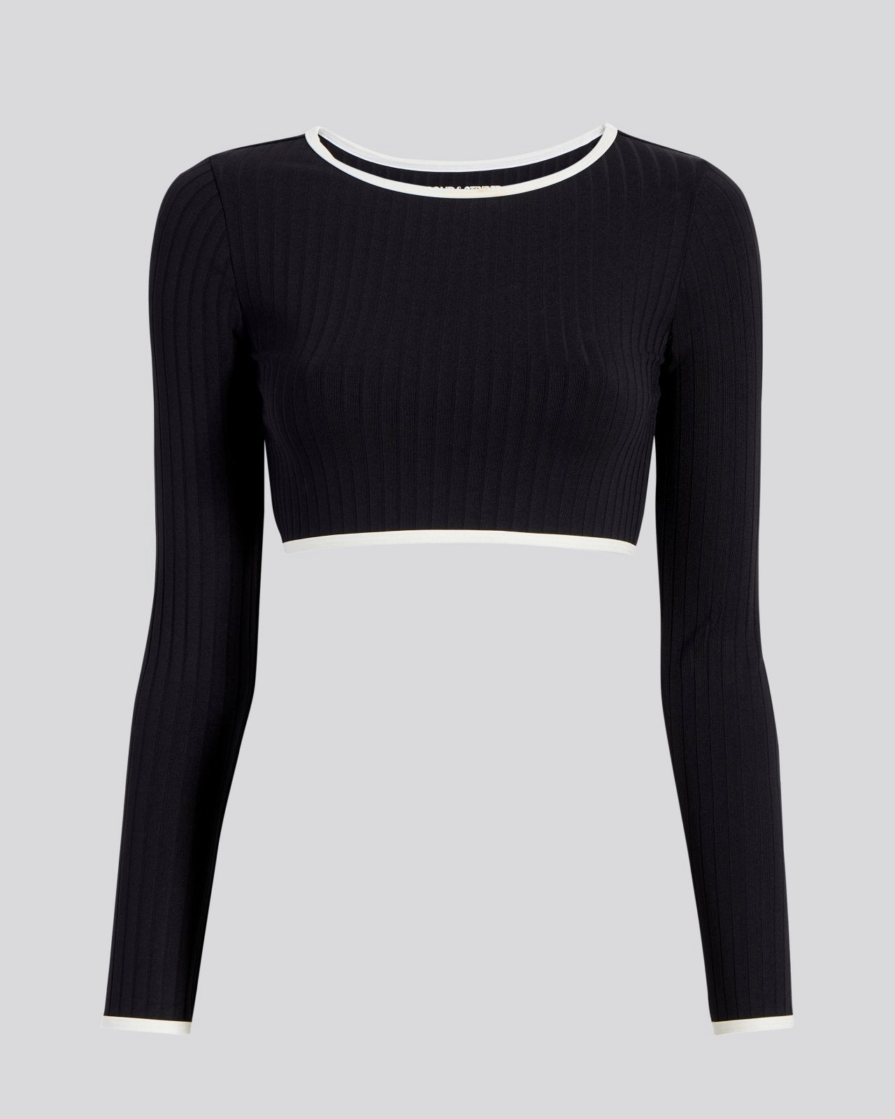Nola Ribbed Rashguard Noir / Optic White
