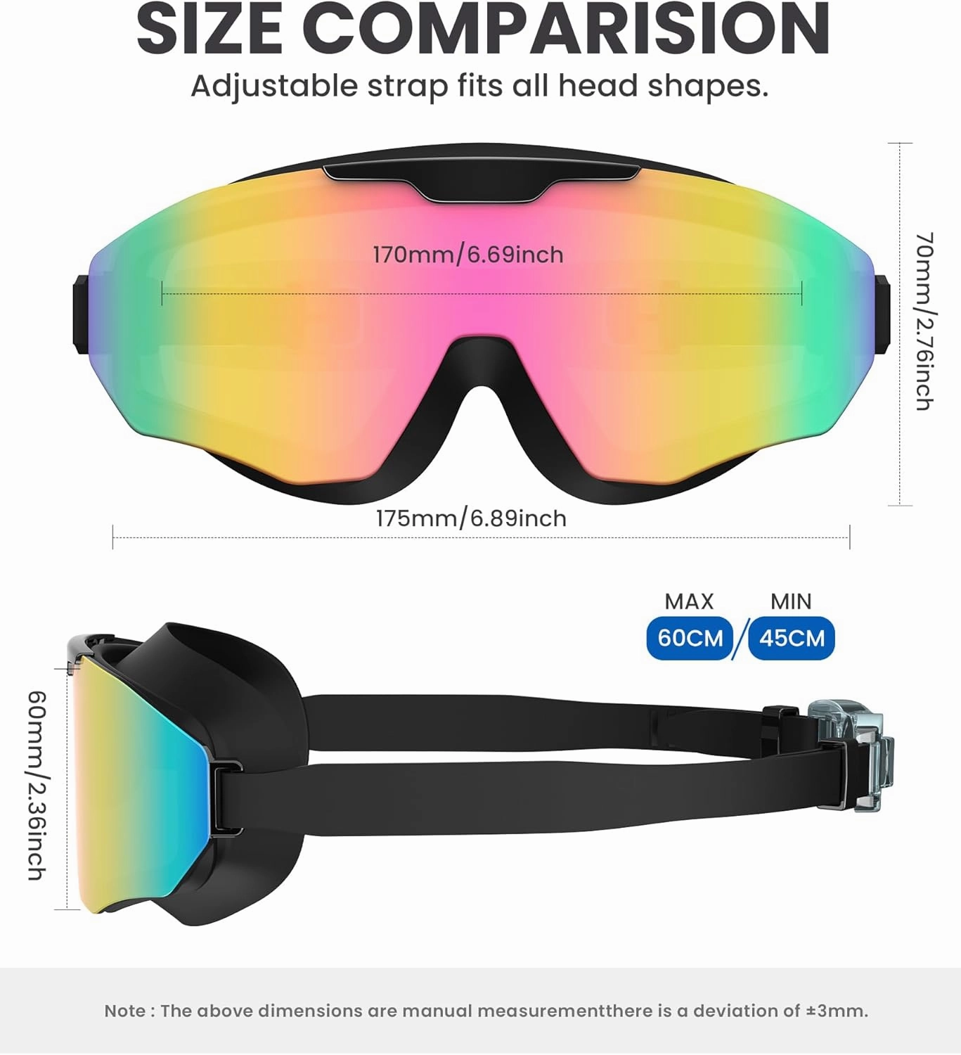 NSSIW Swim Goggles Adult Goggles-for-Swimming: No Leak with UV400 Protection Anti Fog Wide View for Men and Women 3 Pack