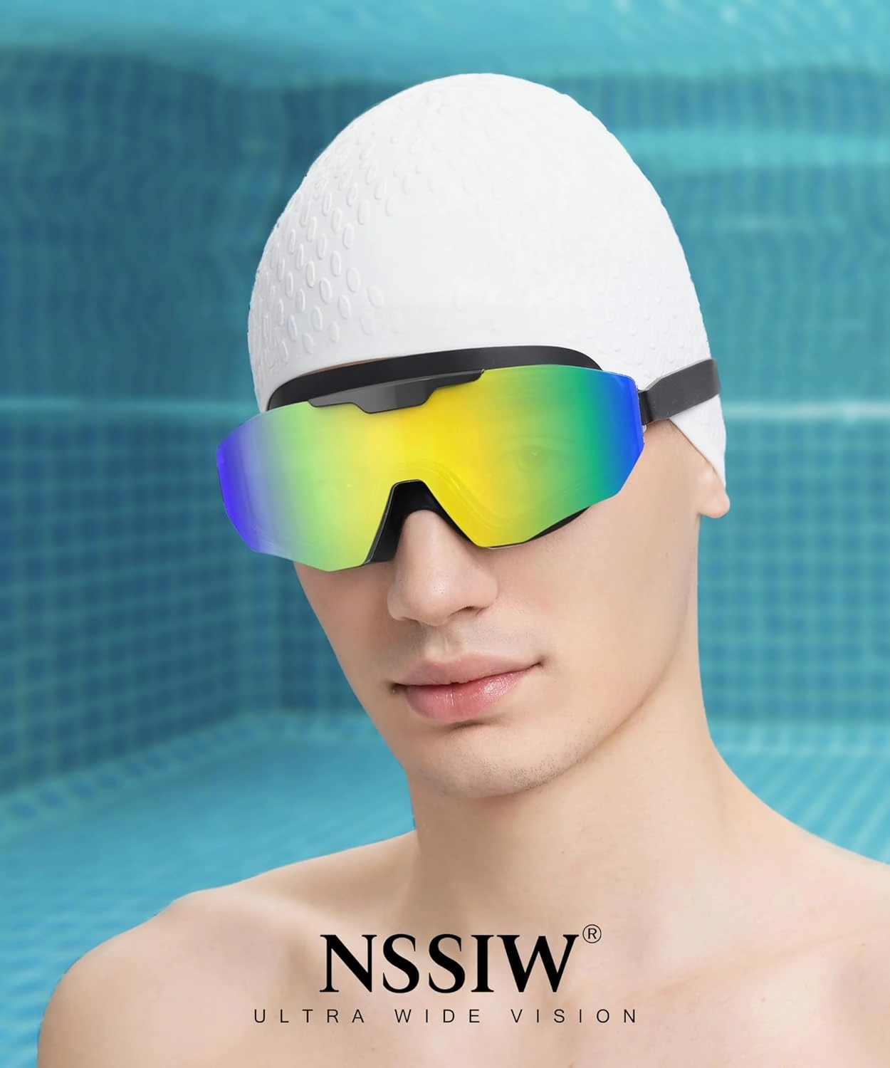 NSSIW Swim Goggles Adult Goggles-for-Swimming: No Leak with UV400 Protection Anti Fog Wide View for Men and Women 3 Pack