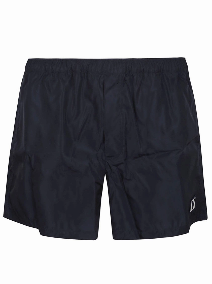 Nylon Swimsuit With Elasticated Waist And Signature Patch