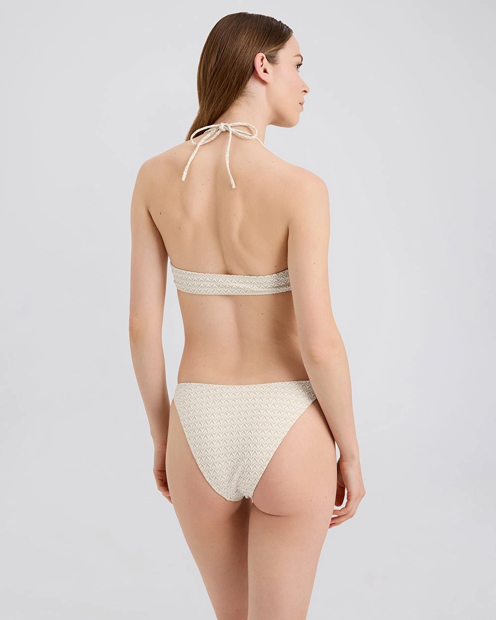 Odessa Bikini Bottom Jacquard Ecru