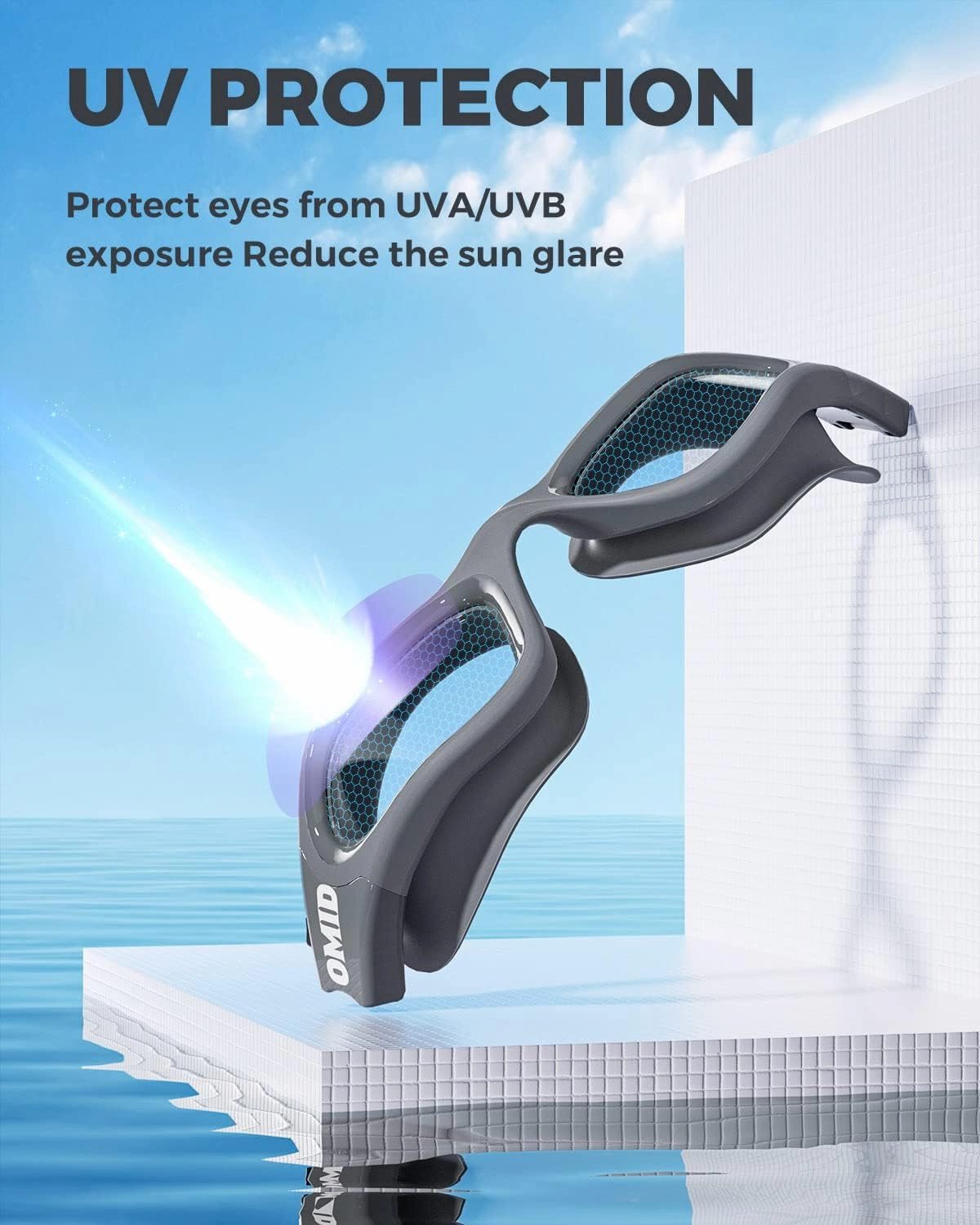 OMID Swim Goggles, P2 Lite Comfortable Anti-Fog Swimming Goggles for Men Women Adults Youth