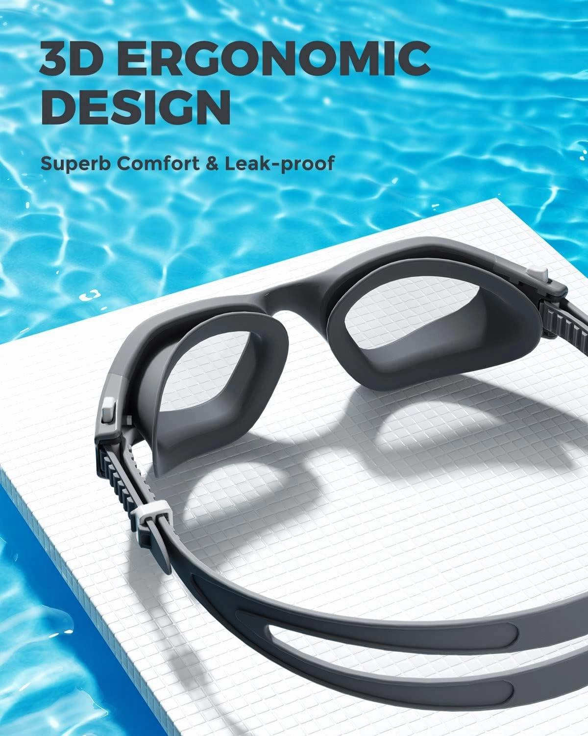 OMID Swim Goggles, P2 Lite Comfortable Anti-Fog Swimming Goggles for Men Women Adults Youth