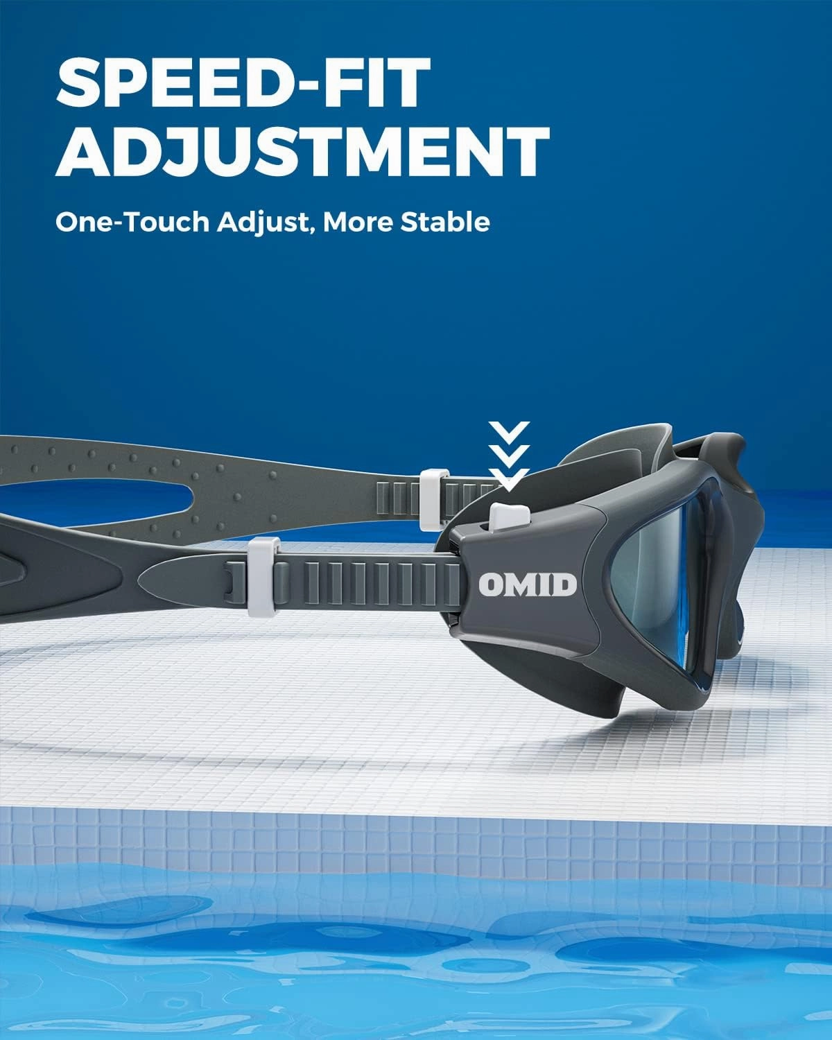 OMID Swim Goggles, P2 Lite Comfortable Anti-Fog Swimming Goggles for Men Women Adults Youth