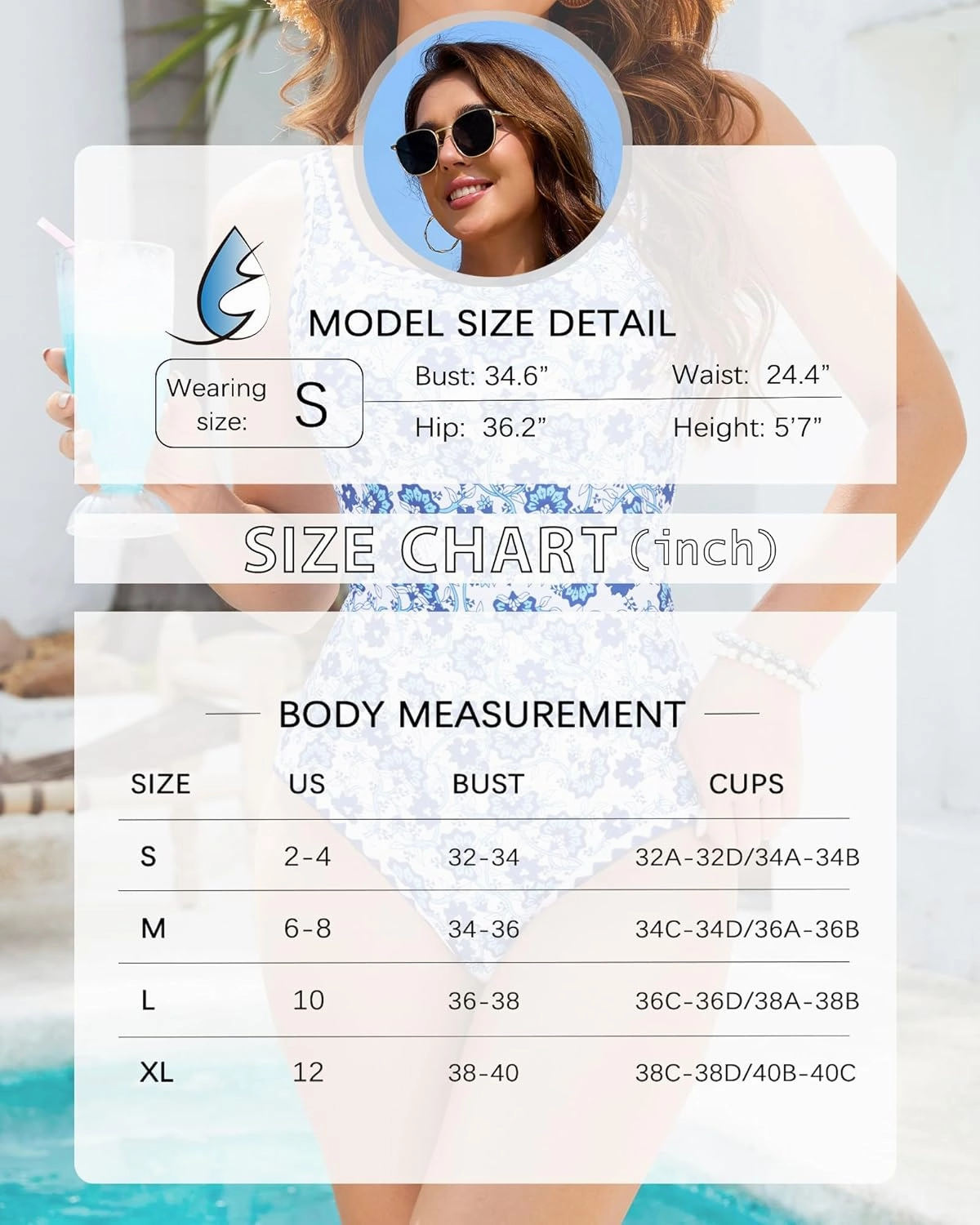 One Piece Swimsuit for Women Tummy Control Bathing Suit Full Coverage Modest Swim Suits Floral Teen Swimwear
