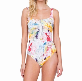 One Piece Swimsuit In Got Aquarelle Yellow