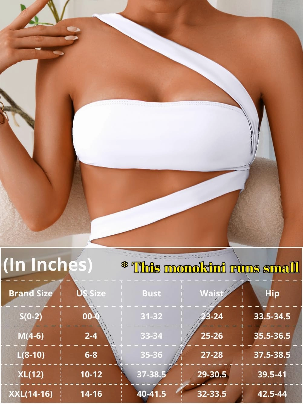 One Piece Swimsuit, Sexy Strappy Monokini, Size Runs Small