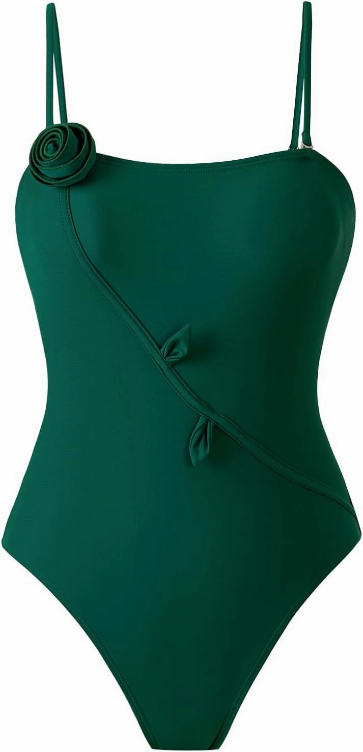 One Piece Swimsuit Women with Cover Up Set Retro Bathing Suit for Women Tummy Control Beach Wrap Skirt