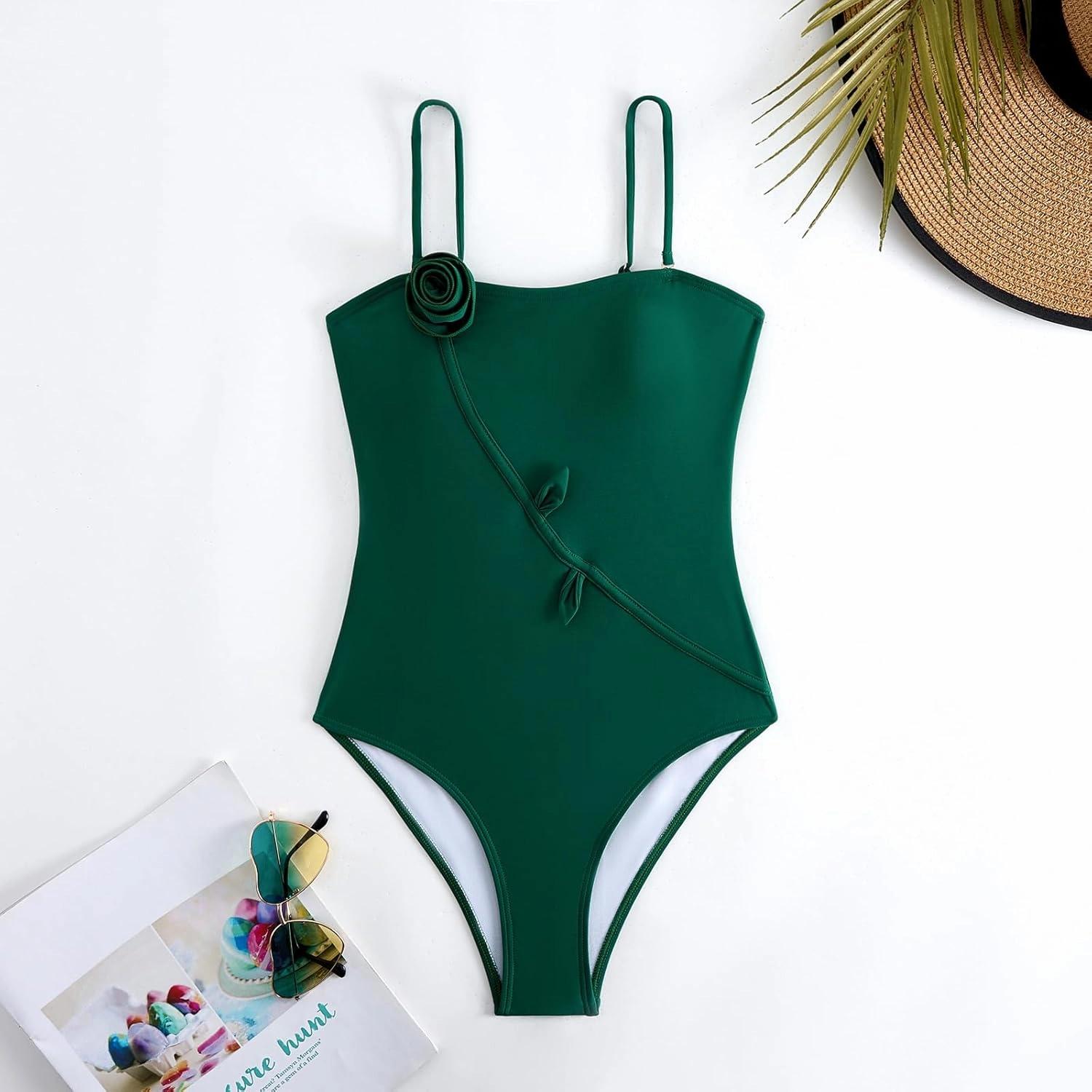 One Piece Swimsuit Women with Cover Up Set Retro Bathing Suit for Women Tummy Control Beach Wrap Skirt
