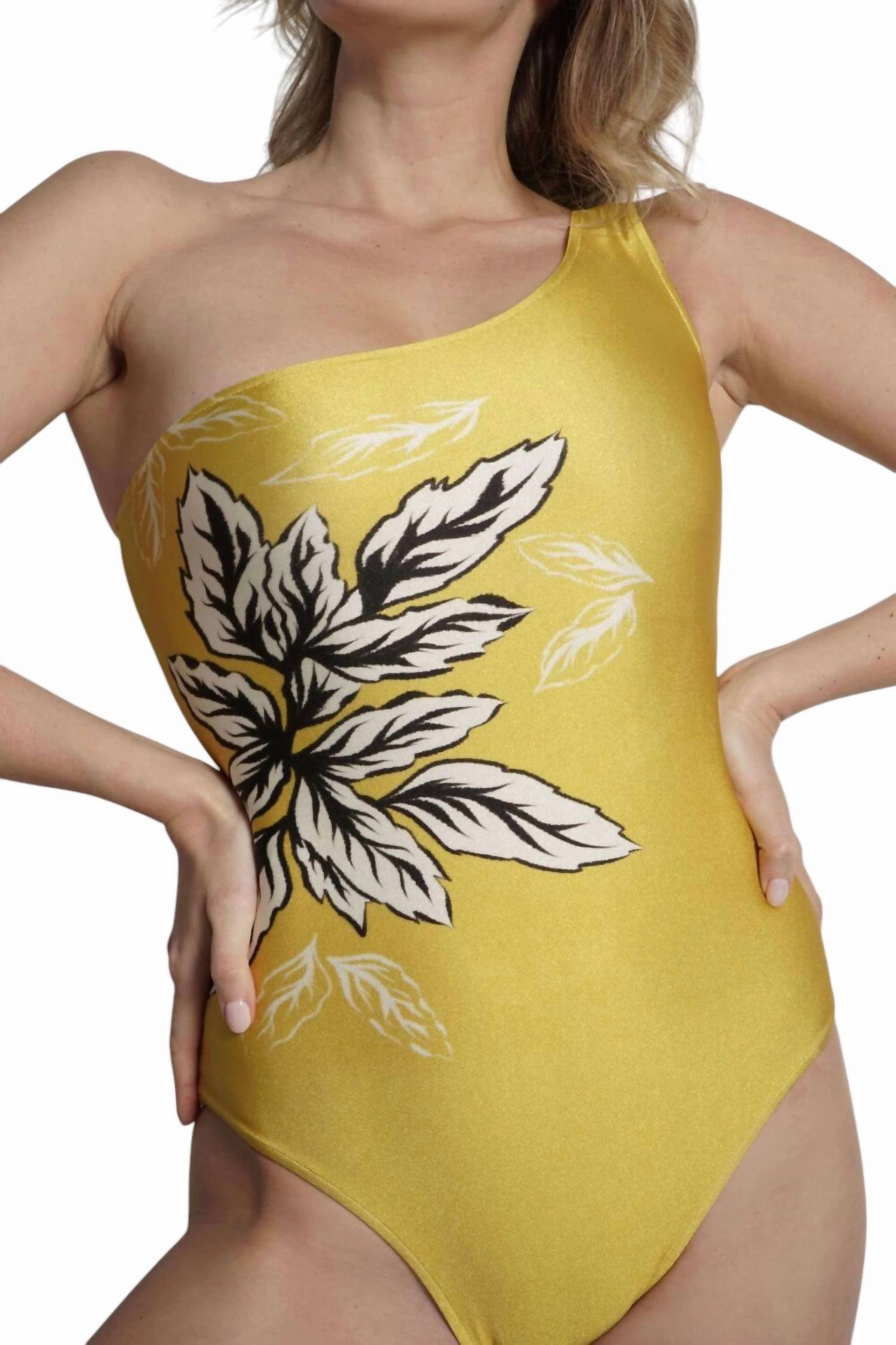 One Shoulder One Piece Swimsuit In Becky