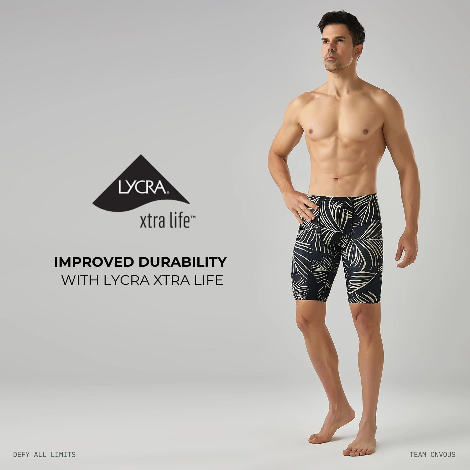 Onvous Swim Jammers for Men | Men's Athletic Swimwear Jammer | Mens Jammer for Swimming | Mens Swim Jammers Size 28-38