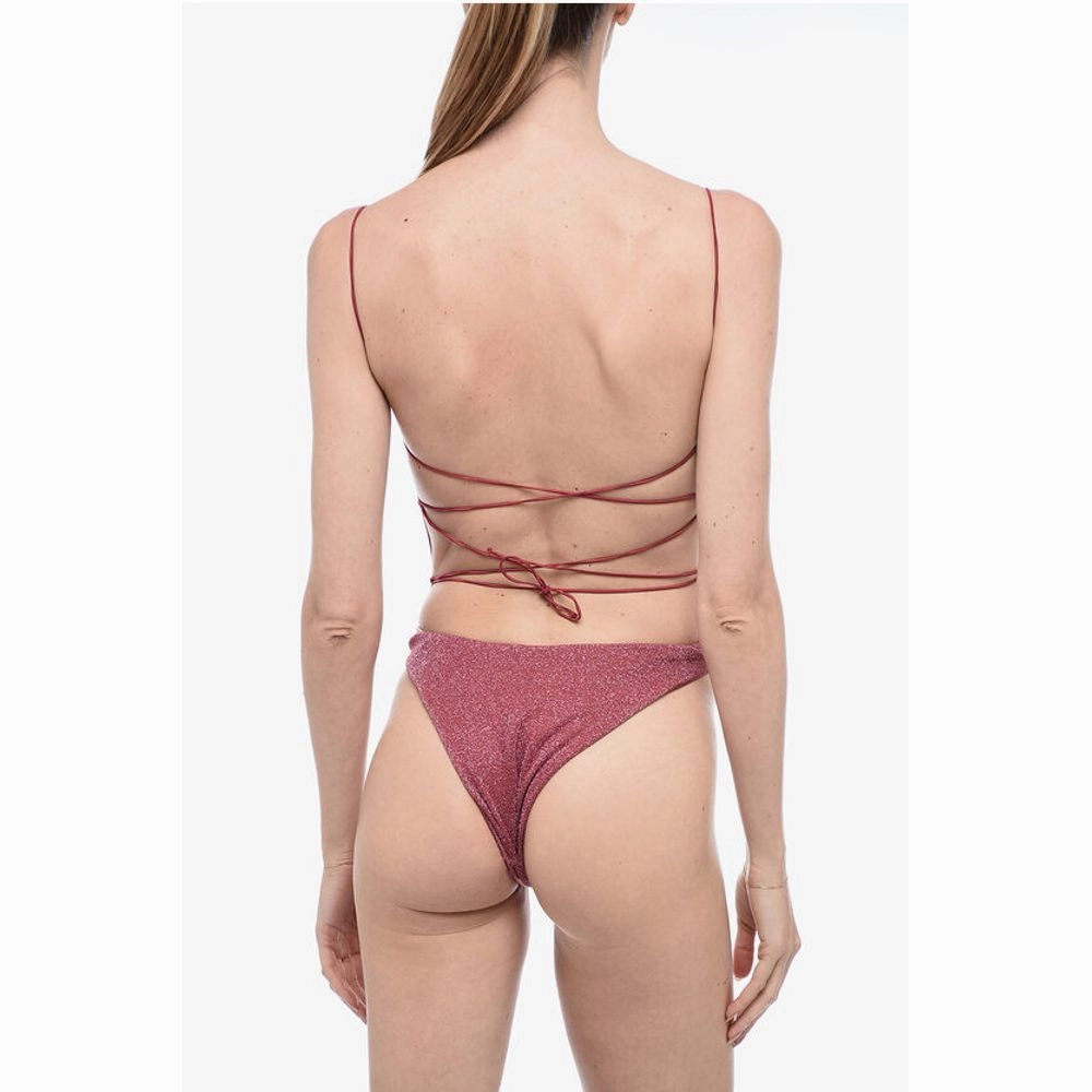 Osree Lurex One-Piece Swimsuit with Sel-Tie Women's Details