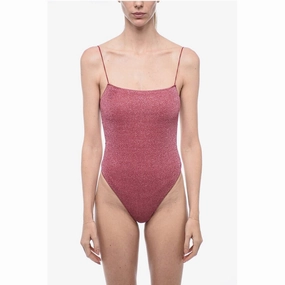 Osree Lurex One-Piece Swimsuit with Sel-Tie Women's Details
