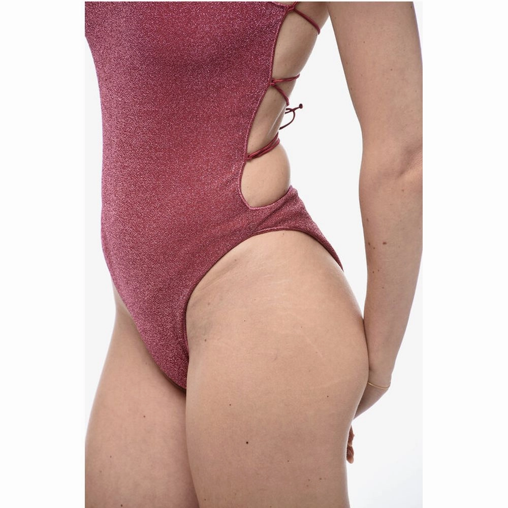 Osree Lurex One-Piece Swimsuit with Sel-Tie Women's Details