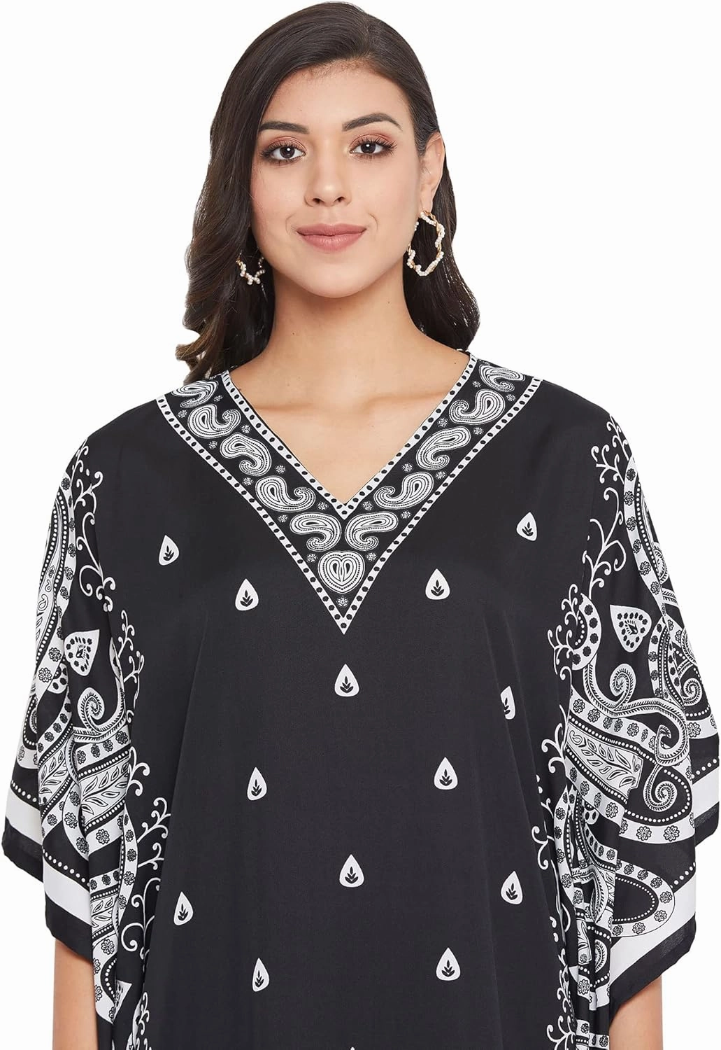 Oussum Plus Size Kaftan for Women Polyester Summer Caftan Swimwear Cover Ups Maxi Beach Dress