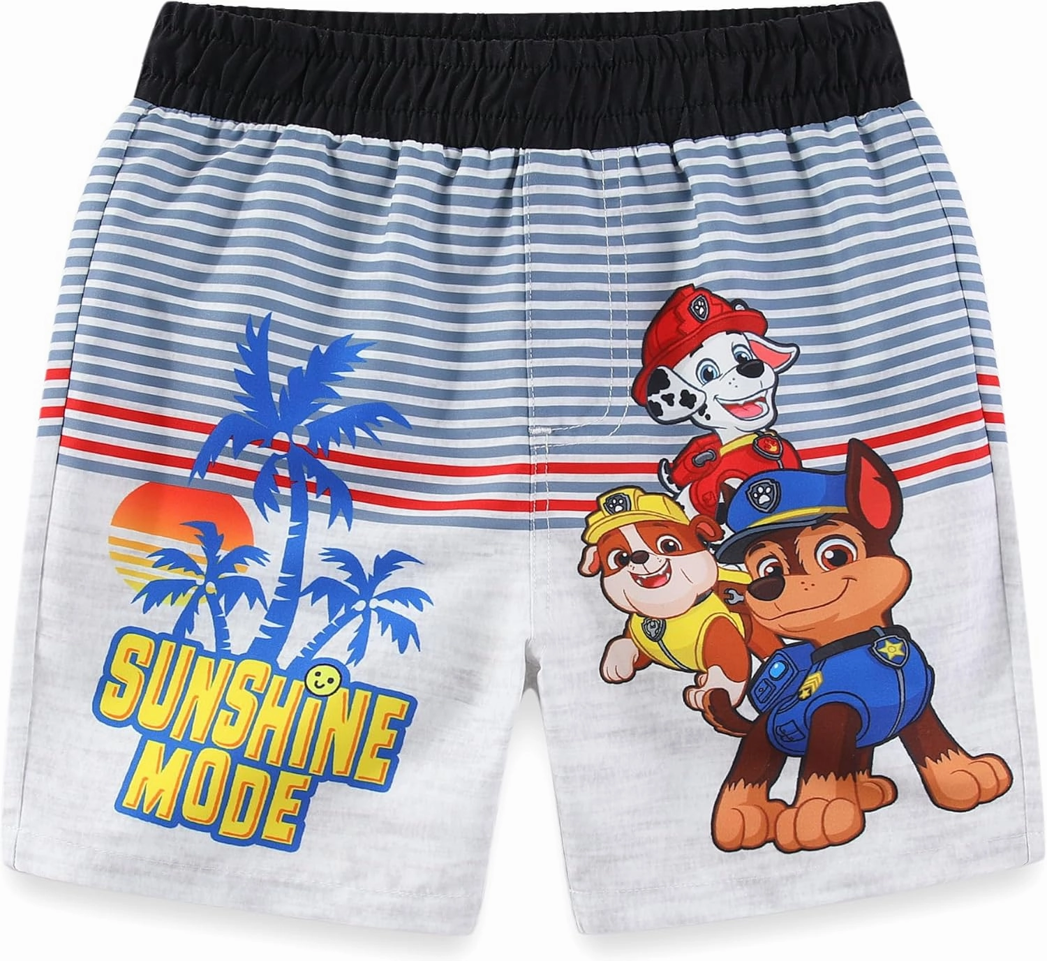 Paw Patrol Nickelodeon Chase Marshall Rubble Boys UPF 50  Rash Guard and Swim Trunks Swimsuit Set for Toddler and Big Kids