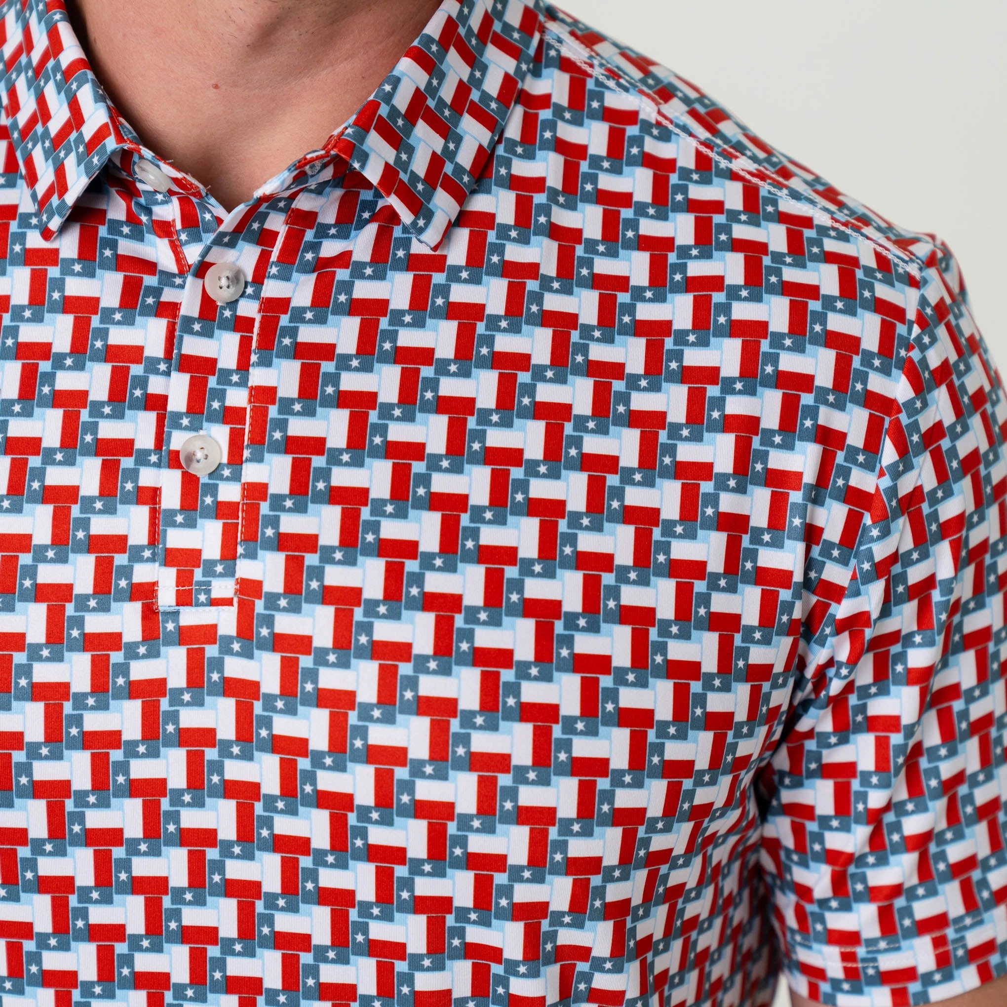 Performance Polo - Texas Flag