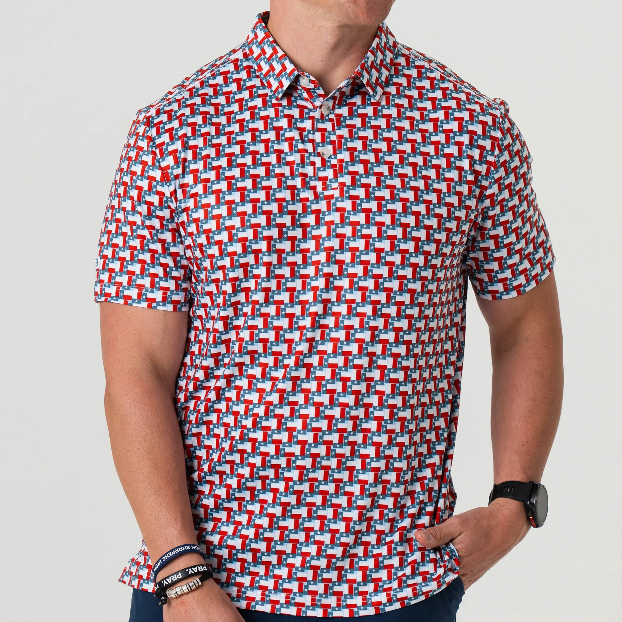 Performance Polo - Texas Flag
