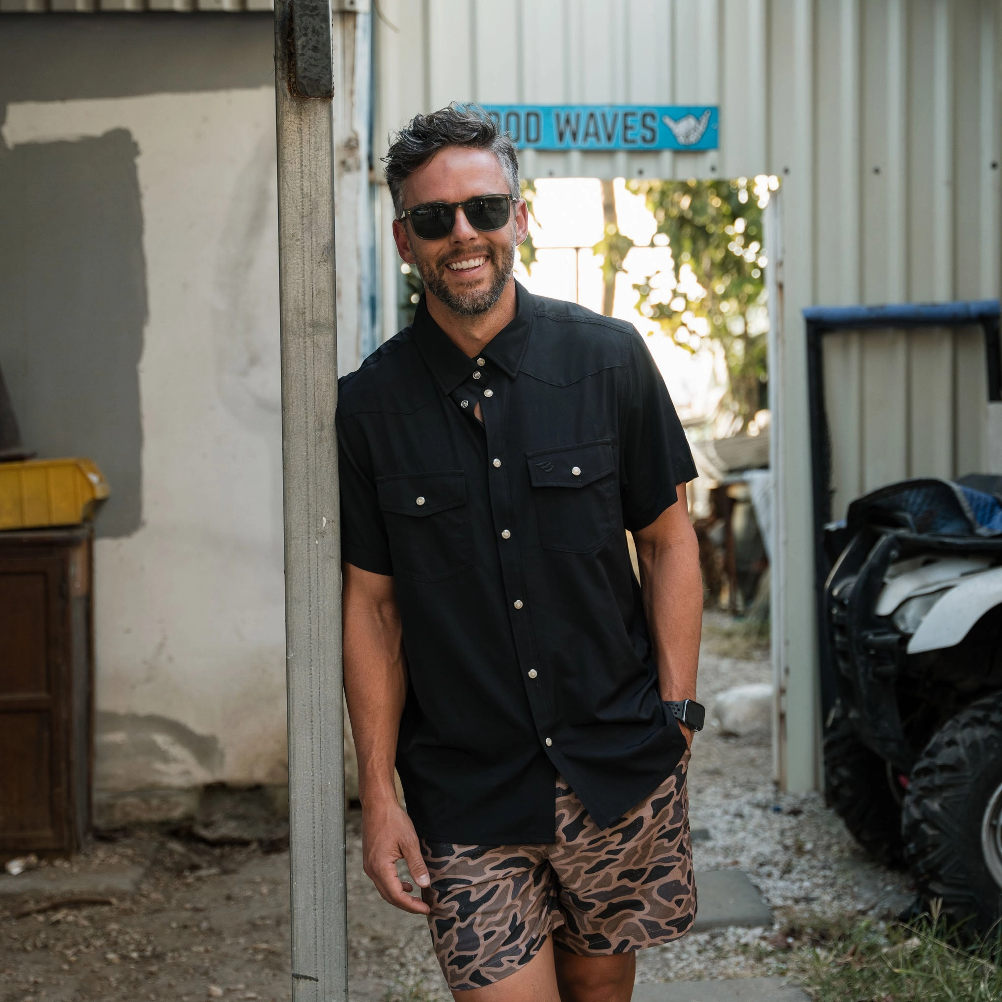 Performance Western Shirt -  Black