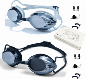 PHELRENA Swimming Goggles 2 pack, Professional Kids Swim Goggles Anti Fog UV Protection Clear Vision No Leaking for Men Women