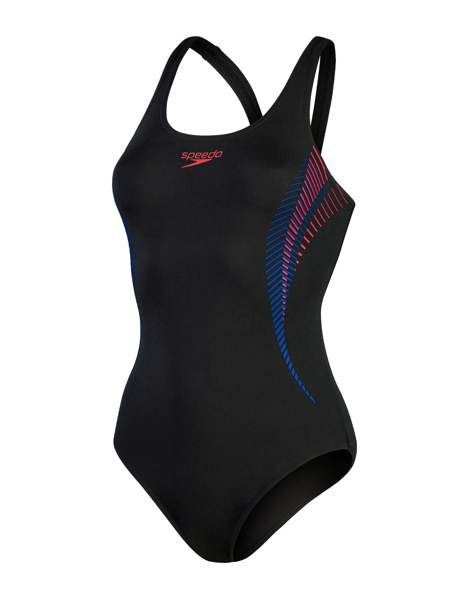 Placement Muscleback Swimsuit - Black/Red