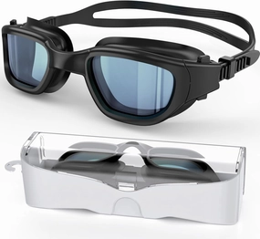 Polarized Swimming Goggles, Unisex Adult Swim Goggles Anti Fog Anti UV Wide View Pool Glasses for Men Women