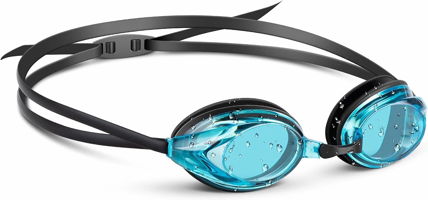 Portzon dynamics Swim Goggles, Anti Fog Clear No Leaking Swimming Goggles for Adult Men Women, Blue