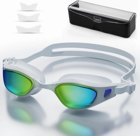 Premium Swim Goggles  Anti-Fog, UV Protection & Leak-Proof for Men, Women & Youth
