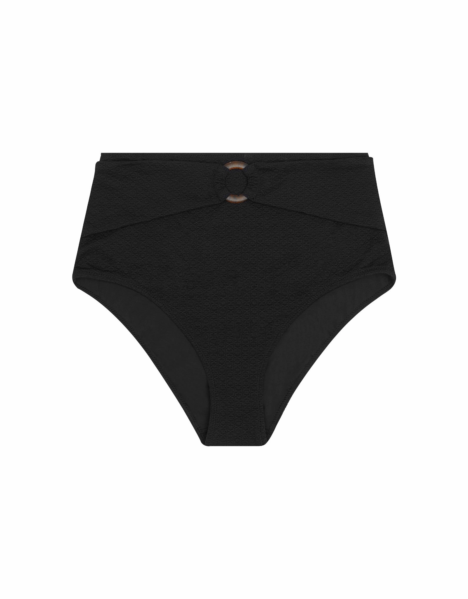 RA Pania High Waist Bikini Bottom with Belt Black