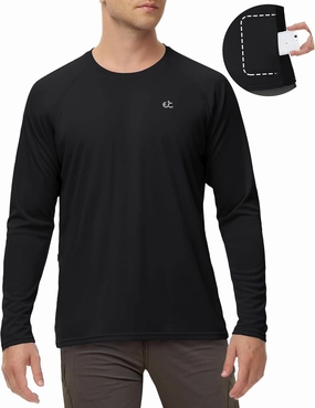 Rash Guard for Men Swim Shirt Quick Dry Fishing Shirts for Men UPF 50  Long Sleeve UV Sun Protection Beach Shirts