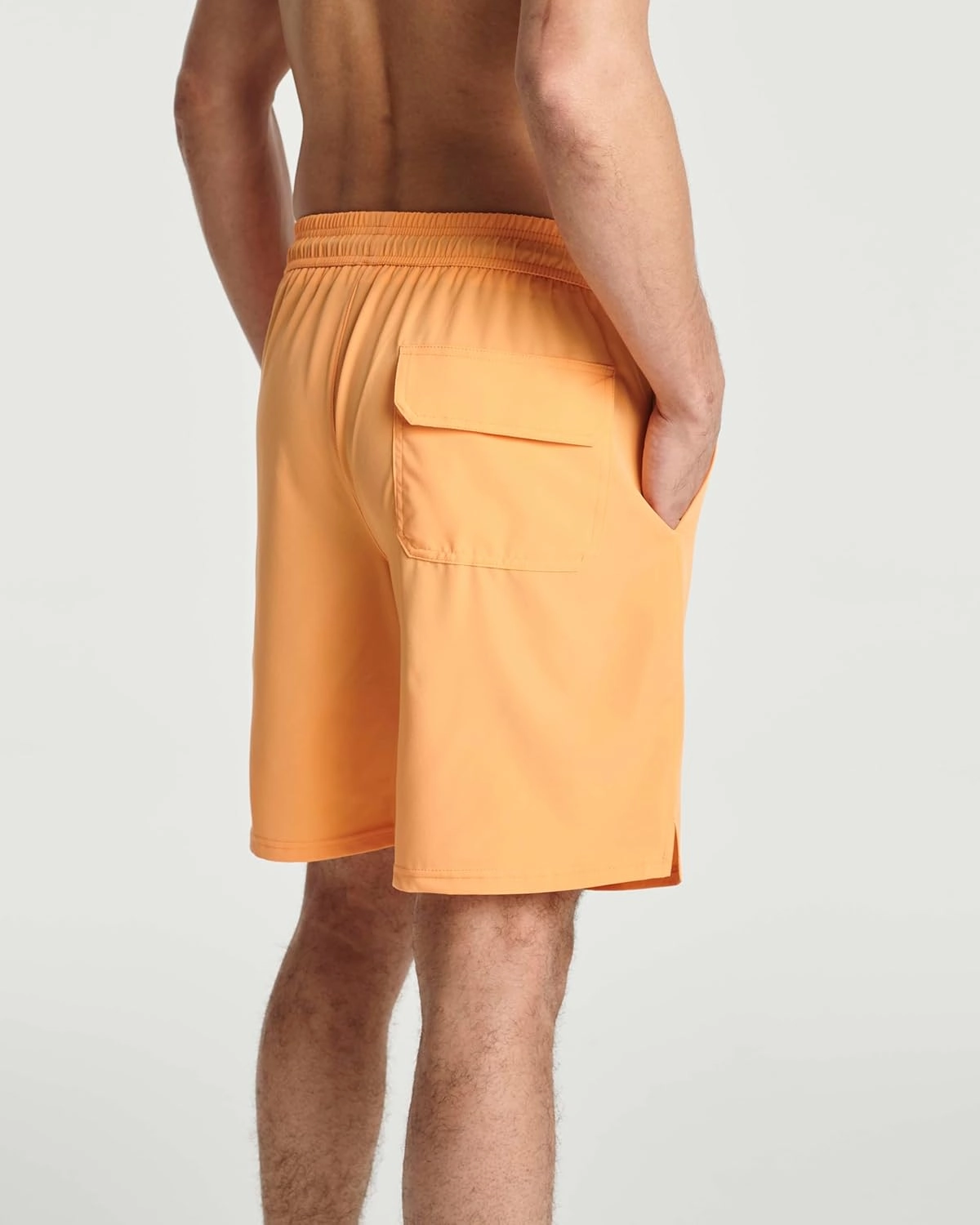Real Essentials 3 Pack: Men's 9" Inch 2 in 1 Board Shorts with Compression Liner - Bathing Suit with Back Flap Pocket