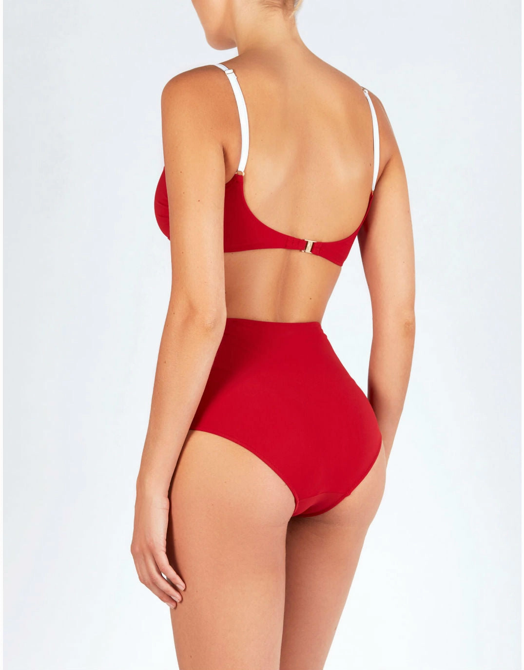 REI DIAMOND TOP IN RED/WHITE MATTE
