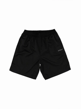 Relaxed Fit Black Swimsuit With Signature Logo