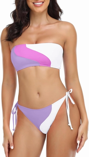 RELLECIGA Women's Bandeau Bikini Set